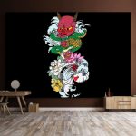 Tapisserie Murale Japonaise En Tissu Pour Chambre